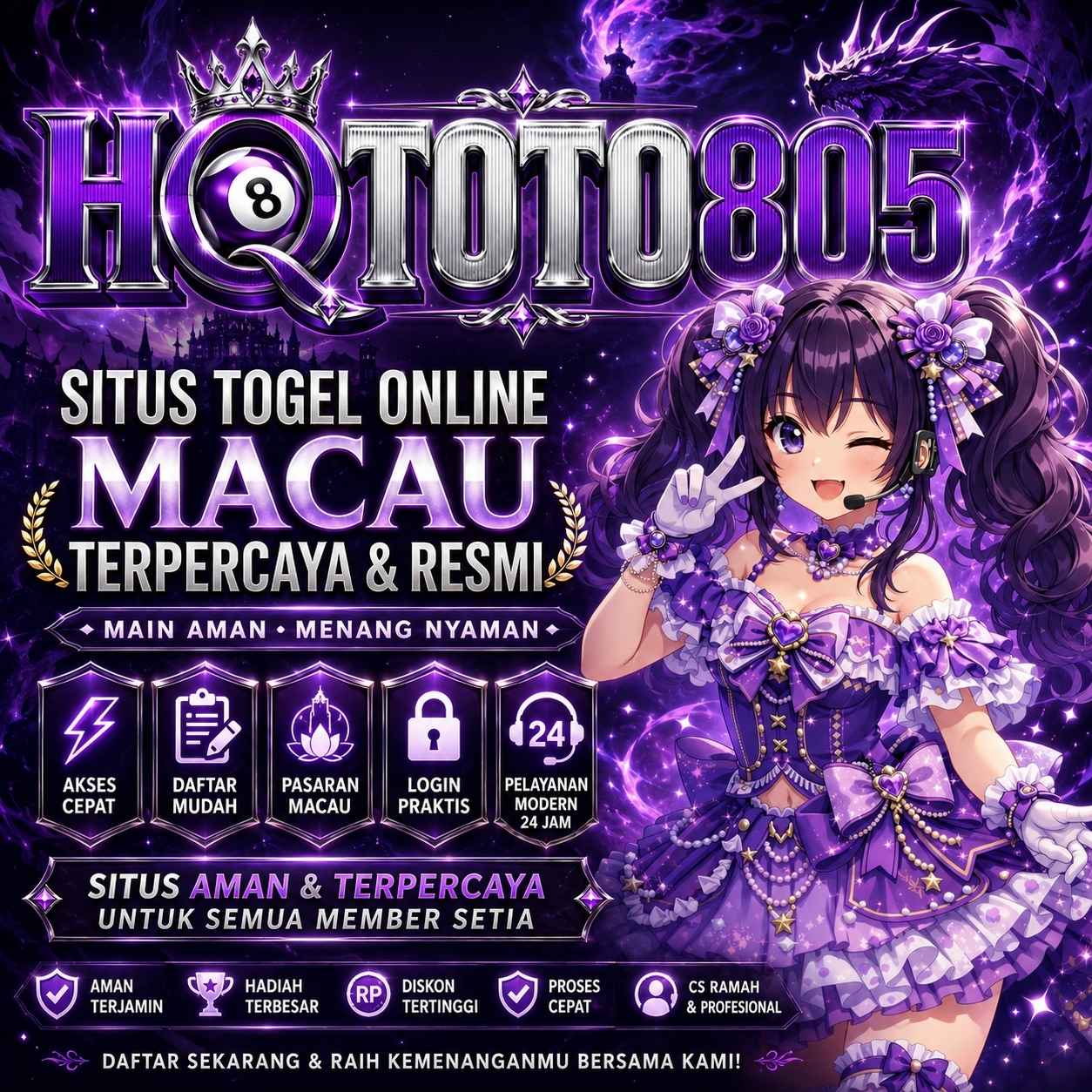 HQTOTO805™ Situs Togel Online Macau Terpercaya & Resmi